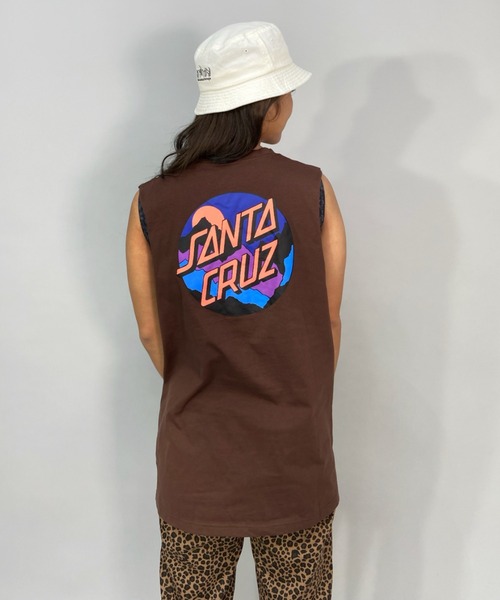 ムラサキスポーツ by 光永（ムラサキスポーツバイヒナタ）の「【ZOZOタウン限定アイテム】SANTACRUZ/サンタクルーズ × 光永（ひなた）監修アイテム ビッグシルエット  バックプリントタンクトップ  502221450（タンクトップ・レディース・ホワイト/ブラック/ブラウン/ピンク・M/L）」の12枚目の写真
