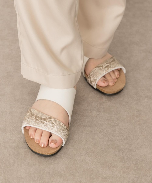 RODE SKO（ロデスコ）の「ラフソールアシメサンダル（サンダル・レディース・ホワイト/ブラウン・36/37/38）」の9枚目の写真