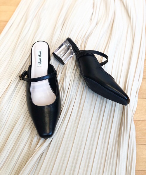 セール Sugar Sugar シュガーシュガー クリアヒールミュールパンプス パンプス Sugar Sugar シュガーシュガー のファッション通販 Zozotown