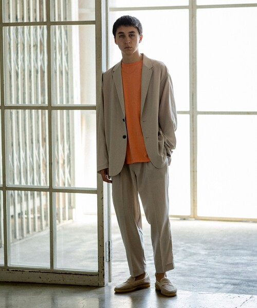 【未使用品】ザショップTK・ジャケット・ストレッチ・さらさら・グレーまだら・XL THE SHOP TK （ザ ショップ ティーケー ）の「◇リネンライク