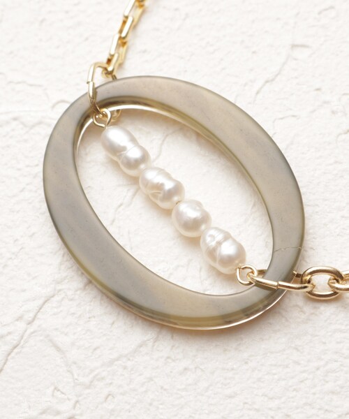 THE SHOP TK (ザ ショップ ティーケー )の「◆【Nerine】マーブルアクリル×パールブレス(ブレスレット・レディース・ゴールド/シルバー・00)」の7枚目の写真