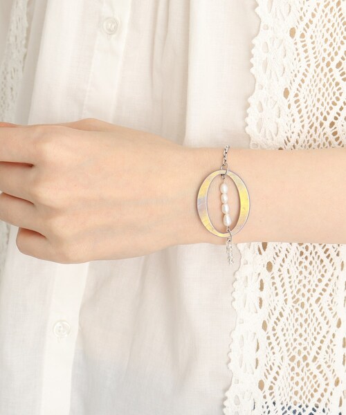 THE SHOP TK (ザ ショップ ティーケー )の「◆【Nerine】マーブルアクリル×パールブレス(ブレスレット・レディース・ゴールド/シルバー・00)」の6枚目の写真