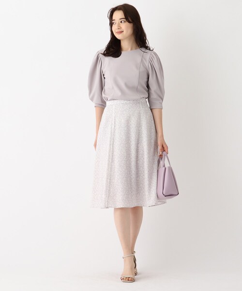 index（インデックス）の「◇パイピングフラワーフレアスカート【WEB