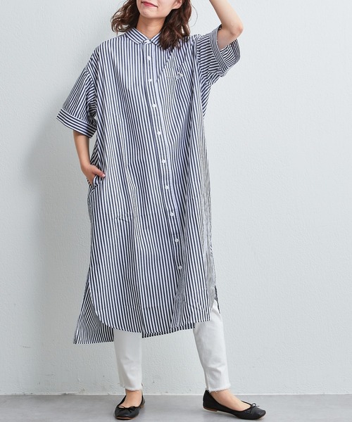 Gevaco ゲバコ タイプライター半袖シャツワンピース ワンピース Gevaco ゲバコ のファッション ゲバコ アウトレット大セール