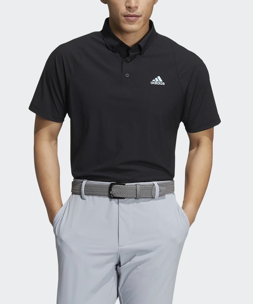 アディダス adidas ゴルフ ボタンダウンシャツ セール】PLAY GREEN サッカープリント 半袖ボタンダウンシャツ