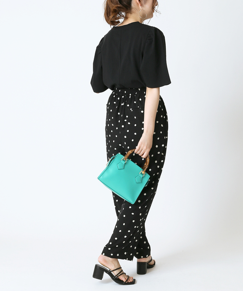 Simplicite（サンプリシテ）の「パフスリーブTee（Tシャツ/カットソー・レディース・ホワイト/ブラック/ブルー・FREE）」の12枚目の写真