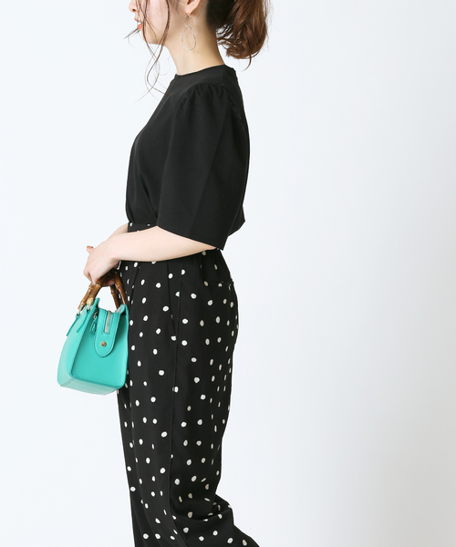 Simplicite（サンプリシテ）の「パフスリーブTee（Tシャツ/カットソー・レディース・ホワイト/ブラック/ブルー・FREE）」の13枚目の写真