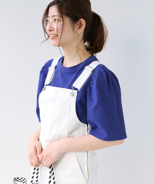 Simplicite（サンプリシテ）の「パフスリーブTee（Tシャツ/カットソー・レディース・ホワイト/ブラック/ブルー・FREE）」の20枚目の写真