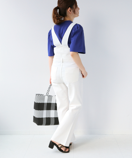 Simplicite（サンプリシテ）の「パフスリーブTee（Tシャツ/カットソー・レディース・ホワイト/ブラック/ブルー・FREE）」の22枚目の写真