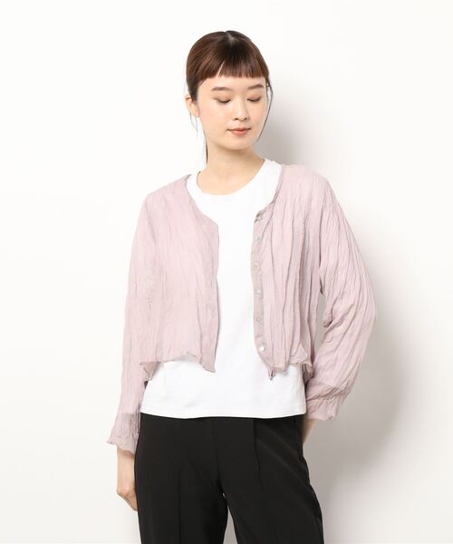 flower（フラワー）の「ウォータリーワッシャーセットトップ（アンサンブル・レディース・ベージュ/アイボリー・FREE）」の3枚目の写真