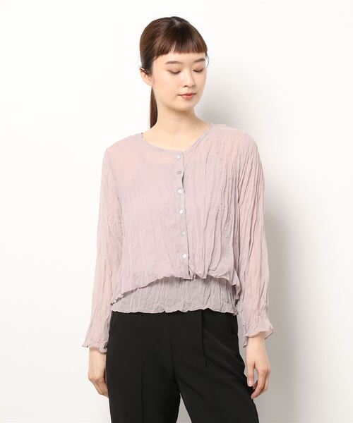 flower（フラワー）の「ウォータリーワッシャーセットトップ（アンサンブル・レディース・ベージュ/アイボリー・FREE）」の10枚目の写真