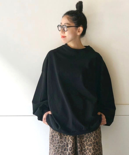 JOURNAL STANDARD LUXE（ジャーナルスタンダード　ラックス）の「ヴィンテージジャージークルーネックパフプルオーバー（Tシャツ/カットソー・レディース・ホワイト/ブラック/グレー・FREE）」の3枚目の写真