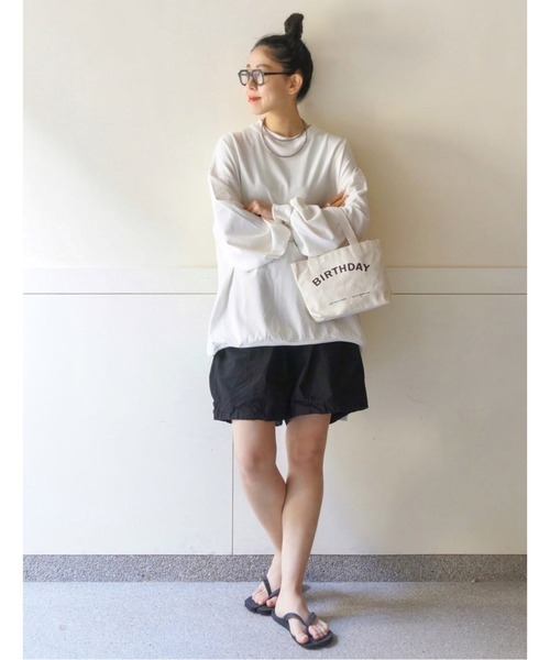 JOURNAL STANDARD LUXE（ジャーナルスタンダード　ラックス）の「ヴィンテージジャージークルーネックパフプルオーバー（Tシャツ/カットソー・レディース・ホワイト/ブラック/グレー・FREE）」の18枚目の写真