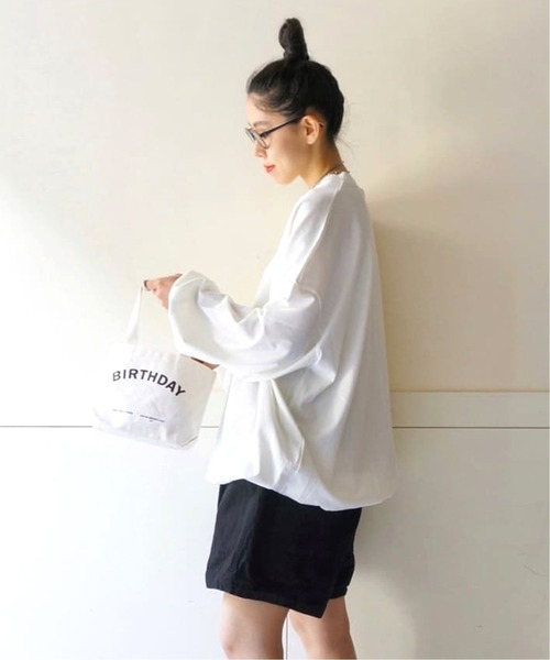 JOURNAL STANDARD LUXE（ジャーナルスタンダード　ラックス）の「ヴィンテージジャージークルーネックパフプルオーバー（Tシャツ/カットソー・レディース・ホワイト/ブラック/グレー・FREE）」の19枚目の写真