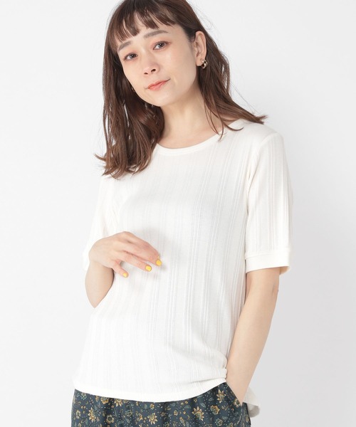 studio CLIP（スタディオクリップ）の「【UVカット】レジャー針抜きプルオーバー（Tシャツ/カットソー・レディース・オフホワイト/スモーク/その他1/その他2・MEDIUM/LARGE）」の2枚目の写真