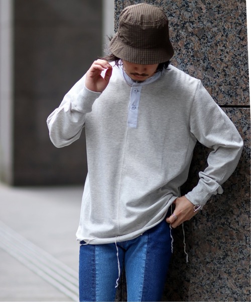 JOINT WORKS（ジョイントワークス）の「【Sheba / シーバ】 HENLY ロングスリーブT（Tシャツ/カットソー・メンズ・グレー/サックスブルー・1/2）」の2枚目の写真