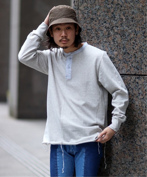 JOINT WORKS（ジョイントワークス）の「【Sheba / シーバ】 HENLY ロングスリーブT（Tシャツ/カットソー・メンズ・グレー/サックスブルー・1/2）」の5枚目の写真