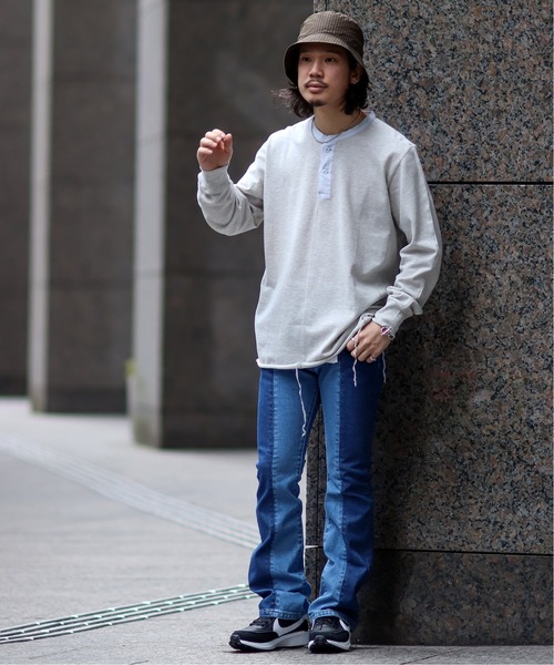 JOINT WORKS（ジョイントワークス）の「【Sheba / シーバ】 HENLY ロングスリーブT（Tシャツ/カットソー・メンズ・グレー/サックスブルー・1/2）」の6枚目の写真