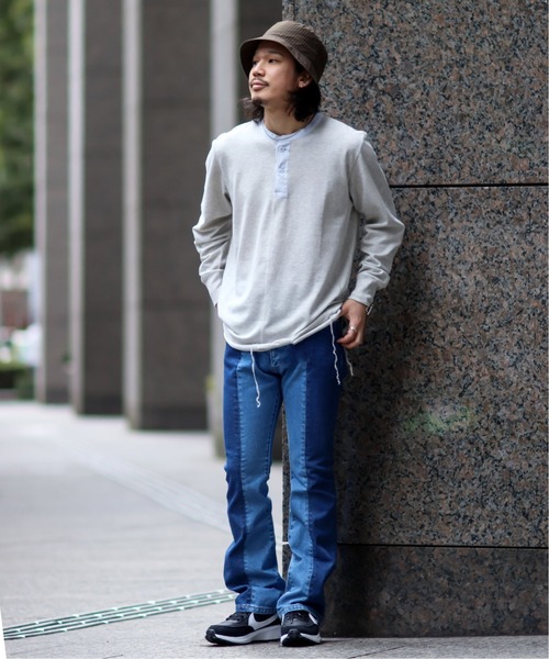JOINT WORKS（ジョイントワークス）の「【Sheba / シーバ】 HENLY ロングスリーブT（Tシャツ/カットソー・メンズ・グレー/サックスブルー・1/2）」の7枚目の写真