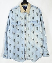 【ヴィンテージ古着】90s Wrangler/ラングラー 馬柄 デニムシャツ
