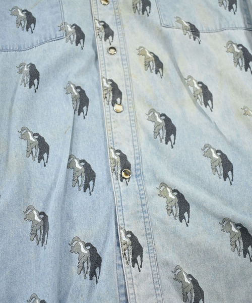 Wrangler(ラングラー)の「【ヴィンテージ古着】90s Wrangler/ラングラー 馬柄 デニムシャツ(シャツ/ブラウス・メンズ・ブルー・LARGE)」の9枚目の写真
