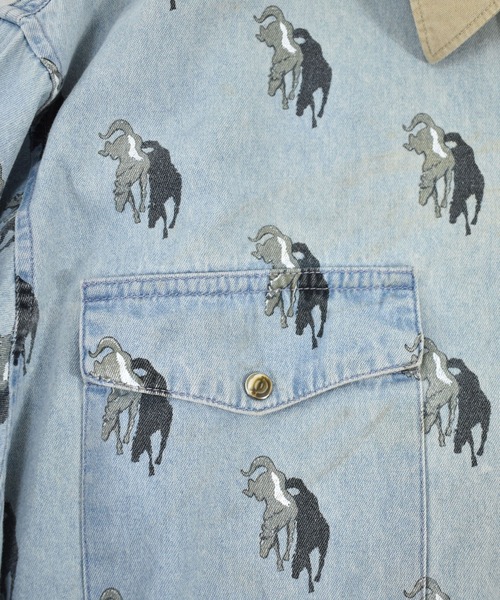 Wrangler(ラングラー)の「【ヴィンテージ古着】90s Wrangler/ラングラー 馬柄 デニムシャツ(シャツ/ブラウス・メンズ・ブルー・LARGE)」の11枚目の写真