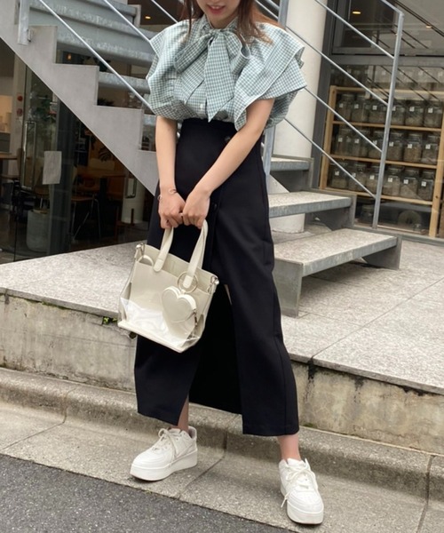 one after another NICE CLAUP(ワンアフターアナザーナイスクラップ)の「2wayボウタイブラウス(シャツ/ブラウス・レディース・ブラック/ピンクベージュ/グリーン系その他/オフホワイト・FREE)」の16枚目の写真