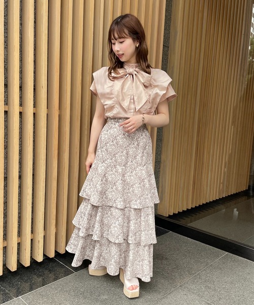 one after another NICE CLAUP(ワンアフターアナザーナイスクラップ)の「2wayボウタイブラウス(シャツ/ブラウス・レディース・ブラック/ピンクベージュ/グリーン系その他/オフホワイト・FREE)」の9枚目の写真