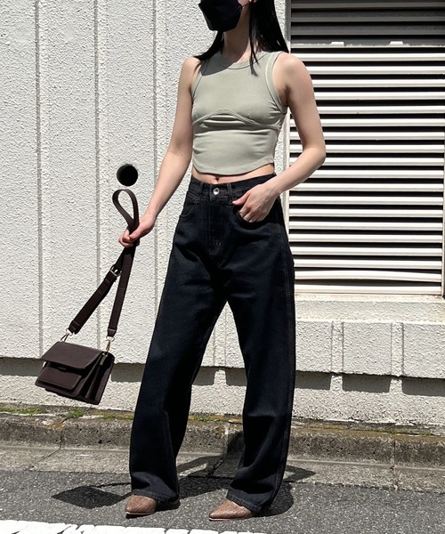 Jewelobe(ジュエローブ)の「クロップドアメスリタンクトップ(タンクトップ・レディース・ホワイト/チャコールグレー/ブラウン/カーキ・FREE)」の16枚目の写真