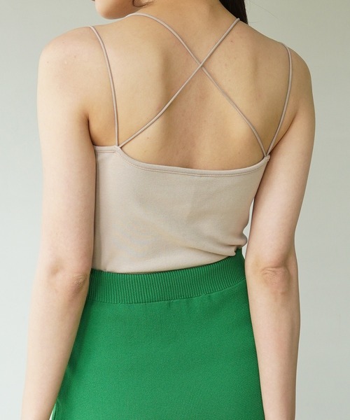 IAMUSE(アイアミューズ)の「【IAMUSE】バッククロスカップインキャミソール S0678(キャミソール・レディース・グリーン/ブラック/オフホワイト/ベージュ・FREE)」の22枚目の写真