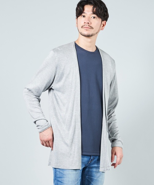 TETE HOMME（テットオム）の「ノーカラーレーヨンカーディガン（カーディガン/ボレロ・メンズ・ブラック/グレー/サンドベージュ・MEDIUM/LARGE/X-LARGE）」の14枚目の写真