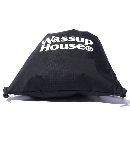 ROOPTOKYO（ループトウキョウ）の「Wassup House/ワサップハウス GYM BAG ナップサック（バックパック/リュック・メンズ・ブルー/ブラック・FREE）」の4枚目の写真