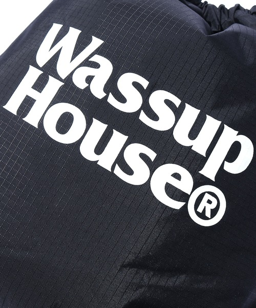 ROOPTOKYO（ループトウキョウ）の「Wassup House/ワサップハウス GYM BAG ナップサック（バックパック/リュック・メンズ・ブルー/ブラック・FREE）」の6枚目の写真