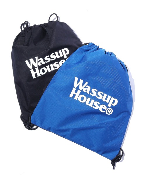 ROOPTOKYO（ループトウキョウ）の「Wassup House/ワサップハウス GYM BAG ナップサック（バックパック/リュック・メンズ・ブルー/ブラック・FREE）」の11枚目の写真