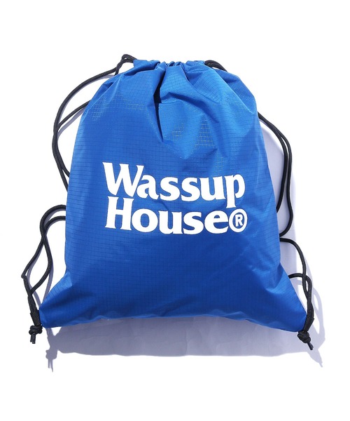 ROOPTOKYO（ループトウキョウ）の「Wassup House/ワサップハウス GYM BAG ナップサック（バックパック/リュック・メンズ・ブルー/ブラック・FREE）」の14枚目の写真