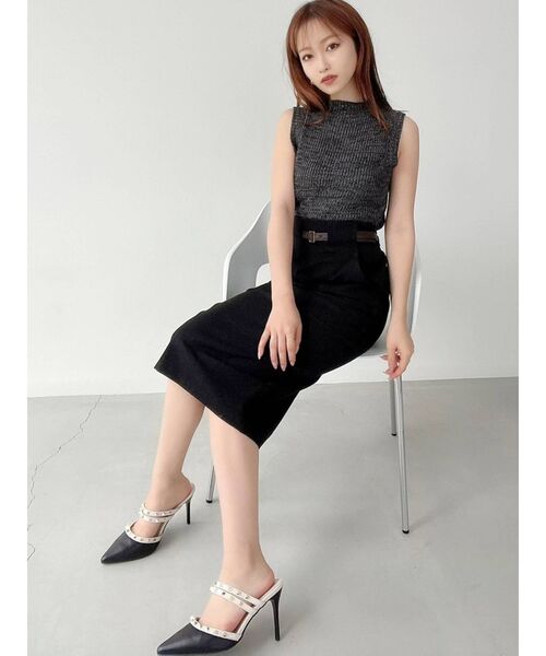 RESEXXY(リゼクシー)の「スタッズミュール(パンプス・レディース・ホワイト/アイボリー/ブラック・SMALL/MEDIUM/LARGE)」の4枚目の写真