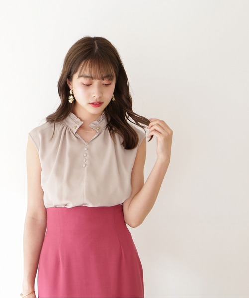 PROPORTION BODY DRESSING（プロポーションボディドレッシング）の「ギャザーフリルブラウス / 1212210600（シャツ/ブラウス・レディース・ホワイト/ベージュ/ピンク・FREE）」の12枚目の写真