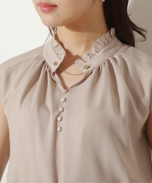 PROPORTION BODY DRESSING（プロポーションボディドレッシング）の「ギャザーフリルブラウス / 1212210600（シャツ/ブラウス・レディース・ホワイト/ベージュ/ピンク・FREE）」の8枚目の写真