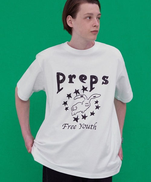 VIVASTUDIO(ビバスタジオ)の「【UNISEX】VIVA STUDIO/PREPS TEE 2298986(Tシャツ/カットソー・メンズ・ブラック/ホワイト・X-LARGE/LARGE/MEDIUM/SMALL)」の2枚目の写真