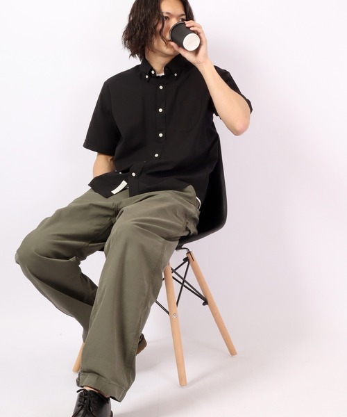 GLOVE HOUSE（グローブハウス）の「リラックスストレッチ オックス 無地ボタンダウン半袖シャツ（シャツ/ブラウス・メンズ・ホワイト/ブラック/ピンク/チェック・M/L/XL）」の17枚目の写真