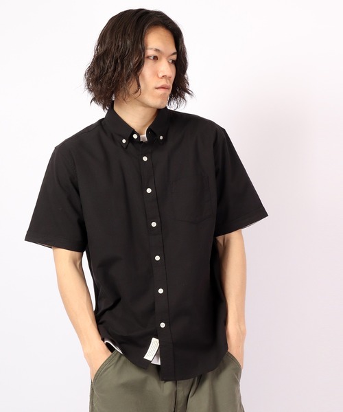 GLOVE HOUSE（グローブハウス）の「リラックスストレッチ オックス 無地ボタンダウン半袖シャツ（シャツ/ブラウス・メンズ・ホワイト/ブラック/ピンク/チェック・M/L/XL）」の14枚目の写真