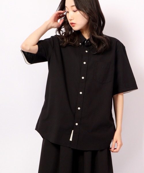 GLOVE HOUSE（グローブハウス）の「リラックスストレッチ オックス 無地ボタンダウン半袖シャツ（シャツ/ブラウス・メンズ・ホワイト/ブラック/ピンク/チェック・M/L/XL）」の18枚目の写真