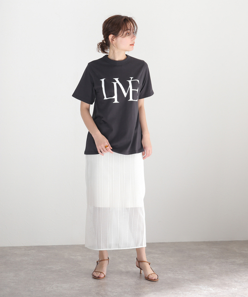 Noble(ノーブル)の「【RITA】 別注ロゴTシャツ(Tシャツ/カットソー・レディース・ホワイト/ライトグレー・FREE)」の4枚目の写真