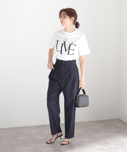 Noble(ノーブル)の「【RITA】 別注ロゴTシャツ(Tシャツ/カットソー・レディース・ホワイト/ライトグレー・FREE)」の6枚目の写真
