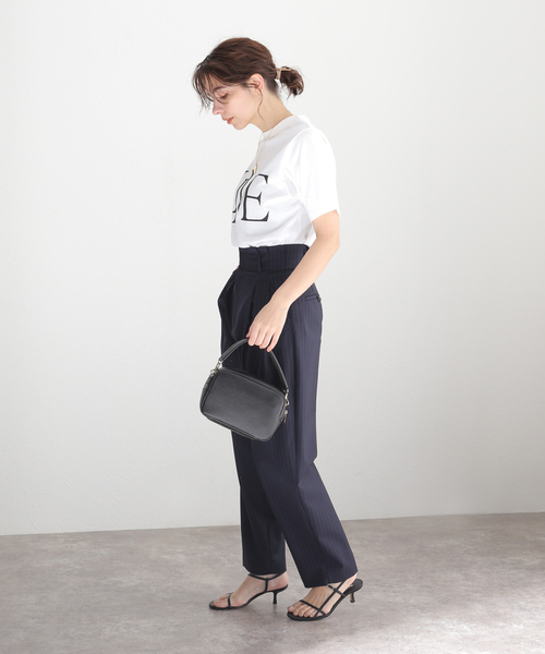 Noble(ノーブル)の「【RITA】 別注ロゴTシャツ(Tシャツ/カットソー・レディース・ホワイト/ライトグレー・FREE)」の7枚目の写真