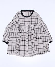 Samansa Mos2 | 配色ギャザーブラウス(シャツ/ブラウス)