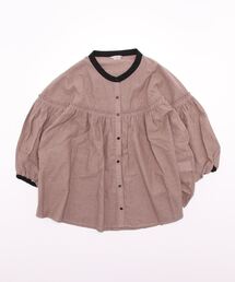 Samansa Mos2 | 配色ギャザーブラウス(シャツ/ブラウス)