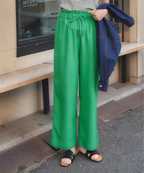 titivate(ティティベイト)の「リラックスハイウエストパンツ(その他パンツ・レディース・ブルーグリーン/オレンジ/ブラウン/ネイビー/イエロー系その他/ピンク/アイボリー/ブラック/グリーン・S/M/L)」の5枚目の写真