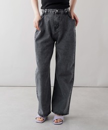SPINNS | ウエストフック付き デニムワイドパンツ(デニムパンツ)