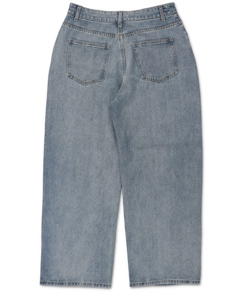 SPINNS（スピンズ）の「ウエストフック付き デニムワイドパンツ（デニムパンツ・レディース・ブラック/サックスブルー・ONESIZE）」の15枚目の写真